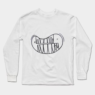 Hand-drawn mouth design Long Sleeve T-Shirt